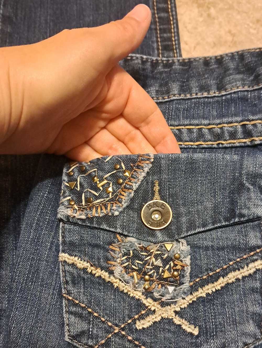 BKE Women's Dark Blue Cropped Ankle Jeans. Size 26 Lexi. - Picture 12 of 13